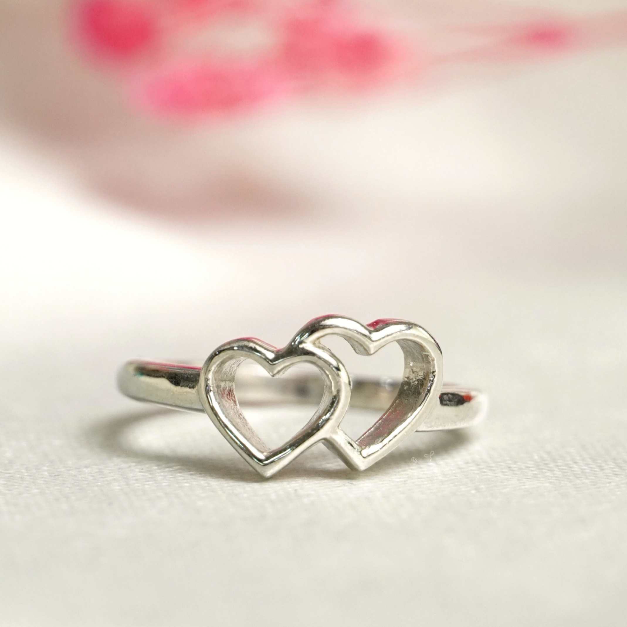 Heart Design Pure Silver Ring – Sundari Silks