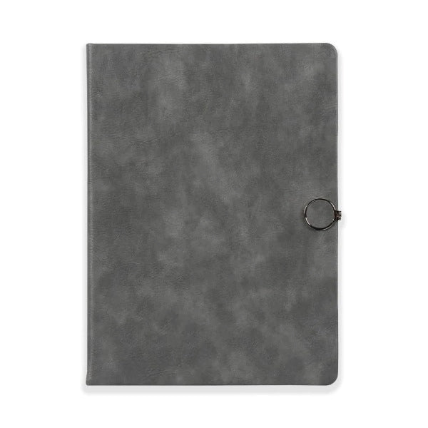 DuShkarNa BIBELOT Vintage Ash Gray PU Leather Notebook for Diary, Travel Journal, and Notes ( 28x21cm ).